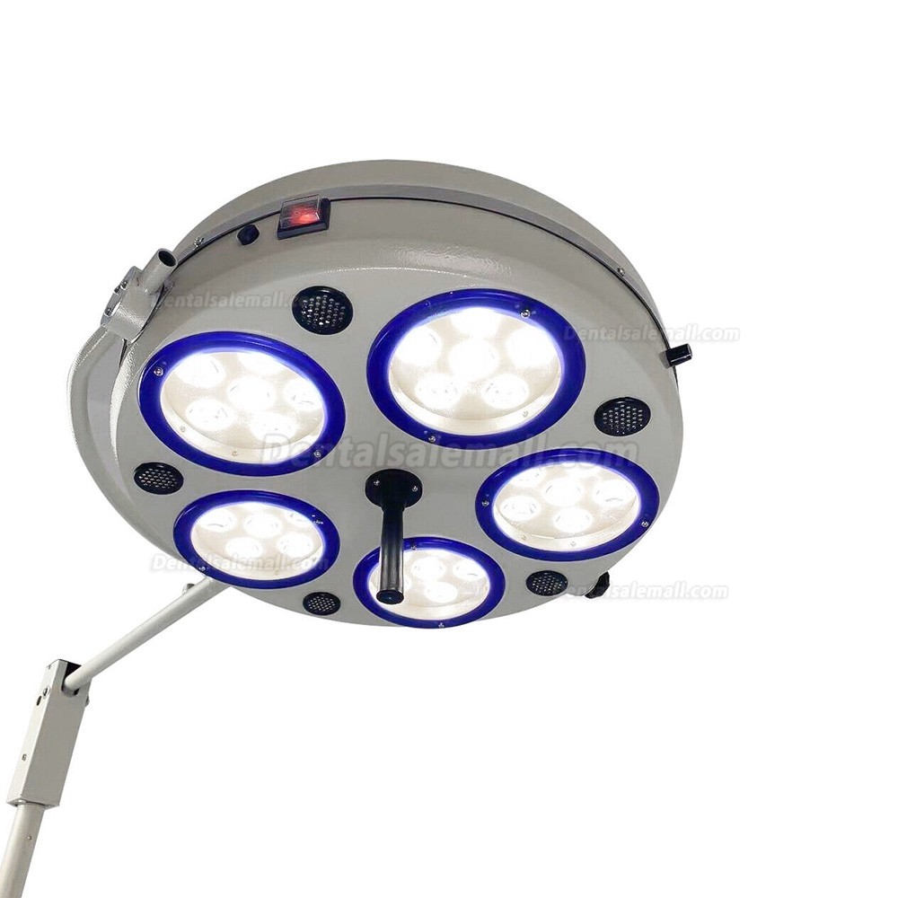 Mobile Floorstanding Dental Surgical Light LED Shadowless Operating Lamp 5 Reflectors 30 LEDs